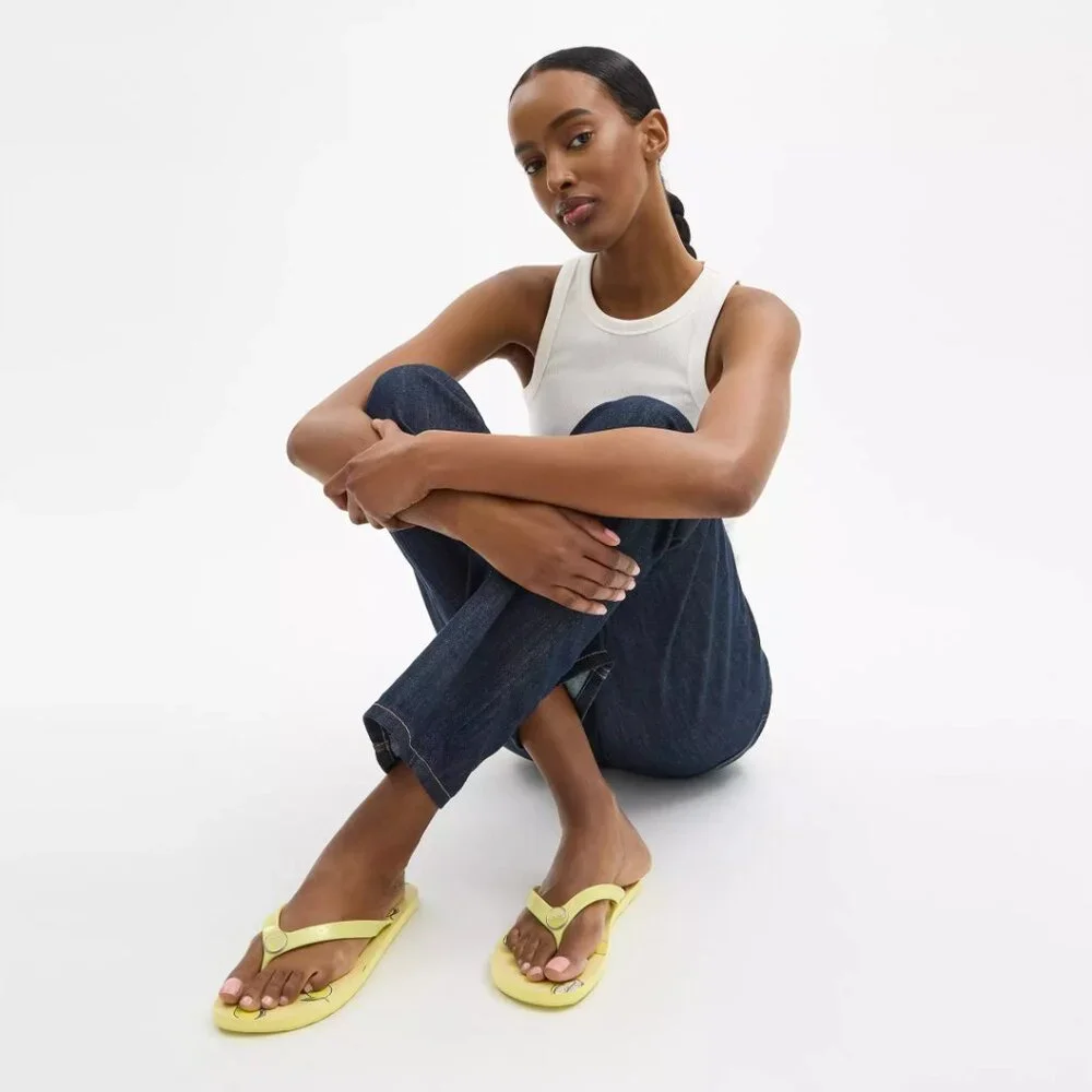 🍋Coach Zayn Flip Flop With Fruit Print - Picture 4 of 9